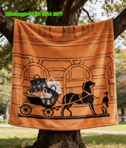 Hermès Horse Carriage & Luxury Bag Print Flannel Fleece Throw Blanket IMG_5022